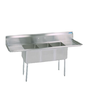 Commercial sinks East Texas THREE-(3)-COMPARTMENT-SINK-BK-Resources-Model-BKS‐3‐18‐12‐18T